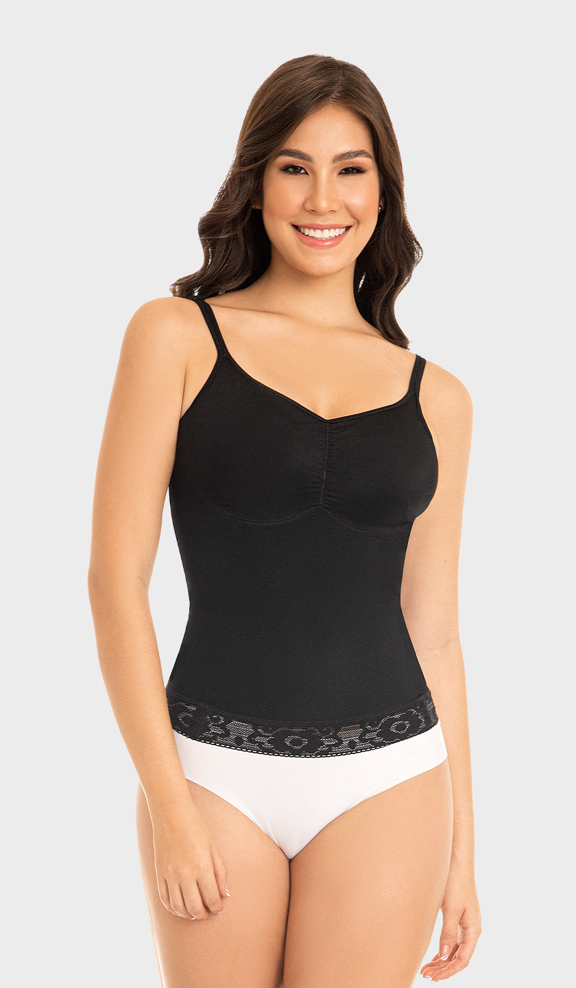 BL0230 - TUMMY CONTROL TOP ADJUSTABLE STRAPS (6757413748912)