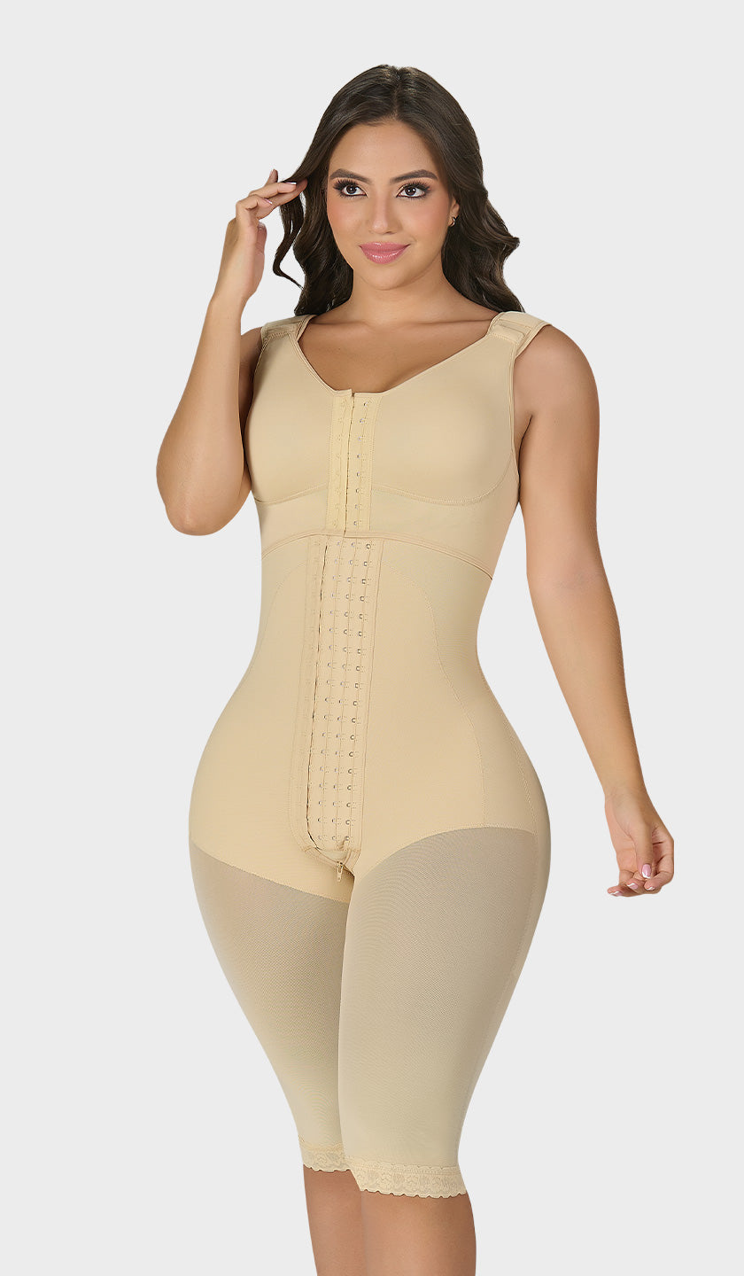 F00470 - HOURGLASS TYPE KNEE-LENGTH FAJA WITH BRA (8064034472158)