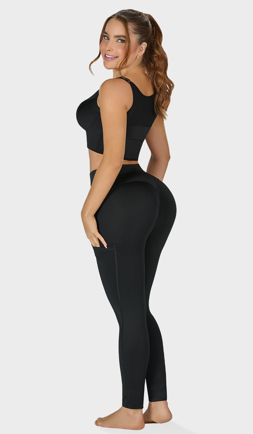 L05929 - SPORTS LEGGINGS WITH POCKET (7937684570334)