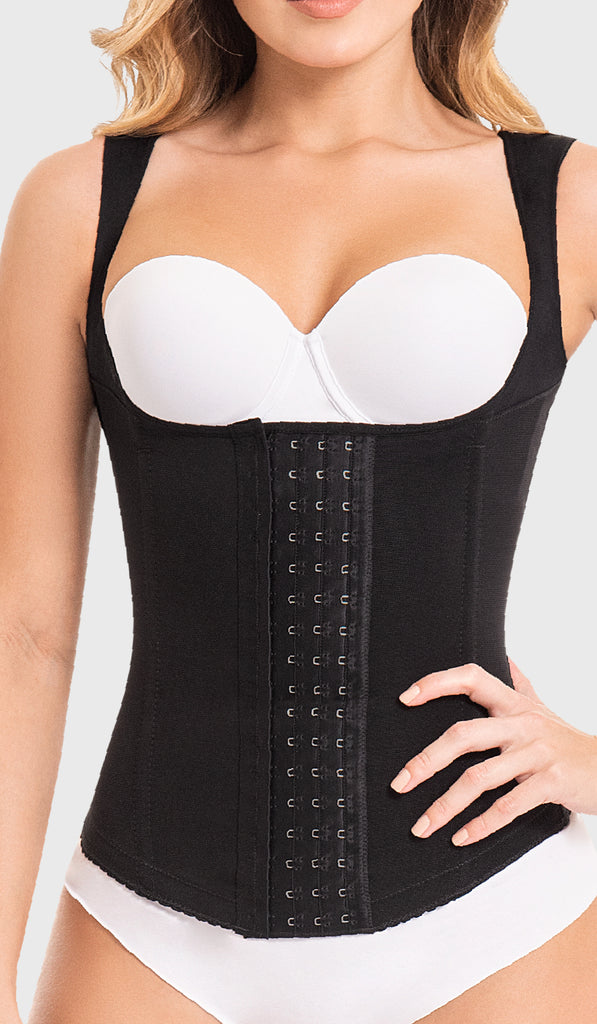 C4055 - WAIST TRAINER , FREE BUST,  COVERED BACK AND WIDE STRAPS (7557315068126)