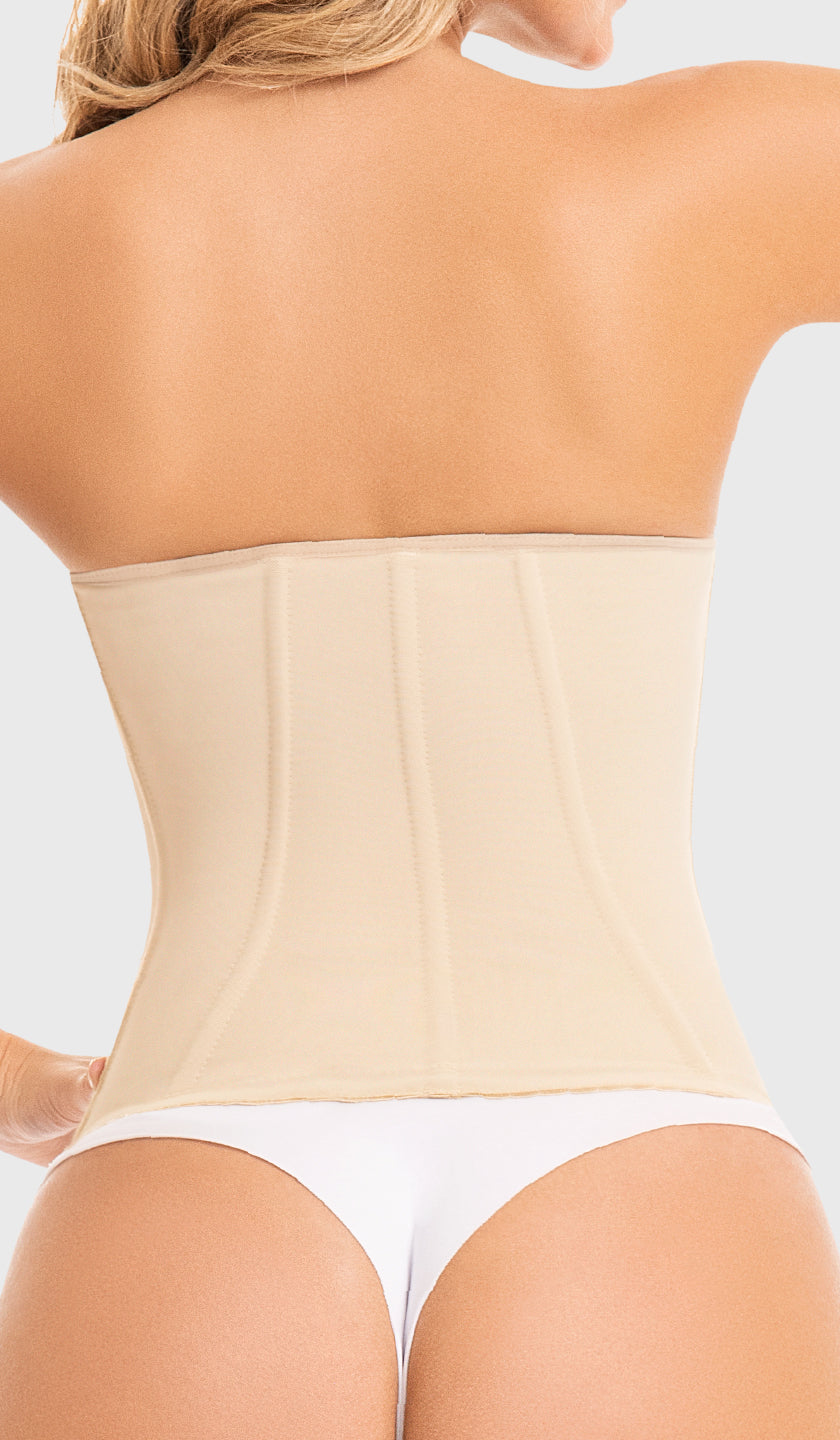 C4057 - WAIST TRAINER , STRAP LESS , FREE BUST,  COVERED BACK (7557332828382)