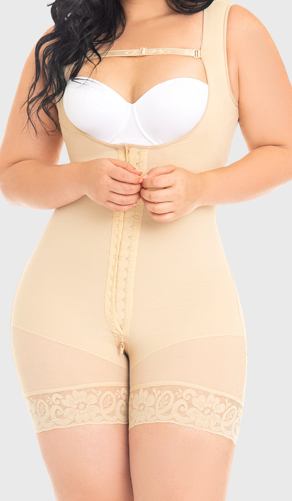 F0065 - MID-THIGH FAJA WITH BACK COVERAGE AND WIDE STRAPS (6757412339888)
