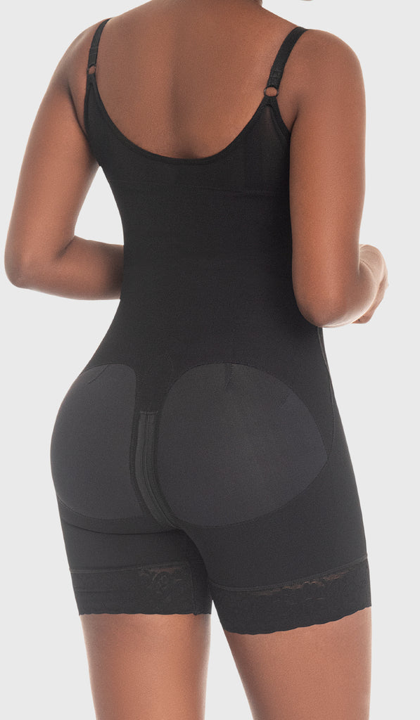Medical Grade Front Zipper Low Back Reinforcing Body Shaper With One-piece  Shoulder Straps Shapewear - Shapers - AliExpress