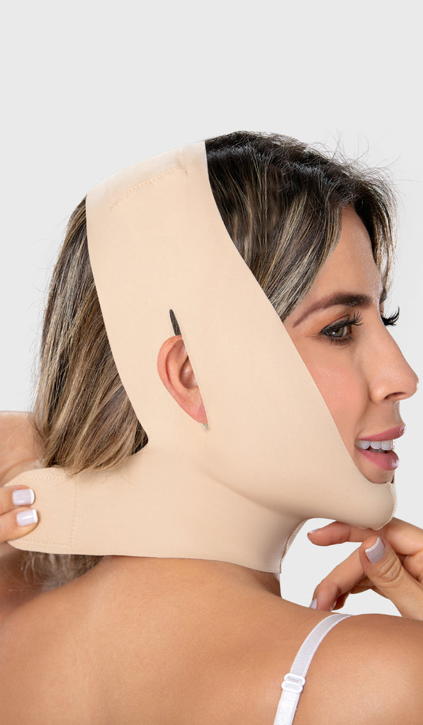 Máscara facial cerrada, cuello medio, post lipoplastía de mentón, impl –  Top Care Store
