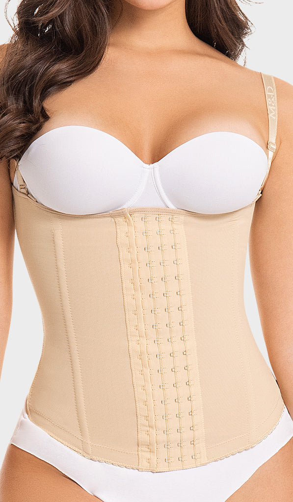 C-4053 - WAIST TRAINER , FREE BUST,  COVERED BACK AND  STRAPS (7557322506462)