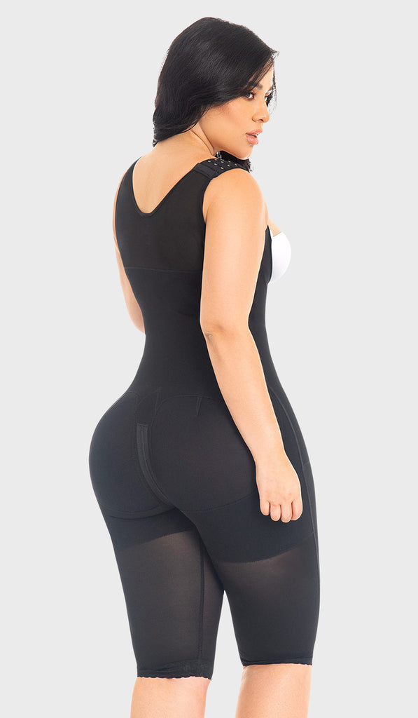 F0075 - KNEE-LENGTH FAJA WITH BACK COVERAGE AND WIDE STRAPS (6757412929712)