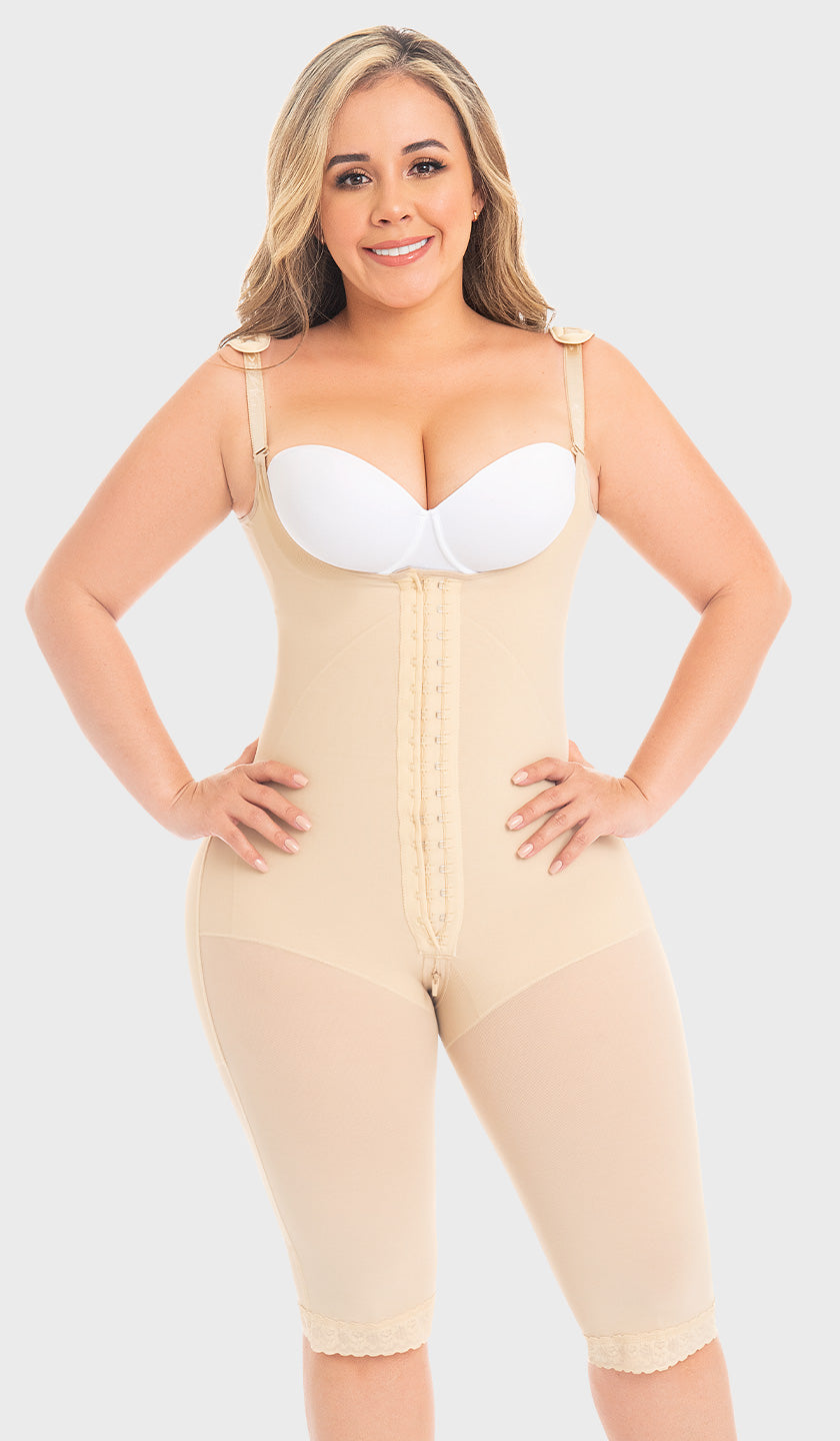 Shapewear & Fajas-The Best Faja Fresh and Light Body Suit for women  Seamless Thigh Support Strapped Gusset