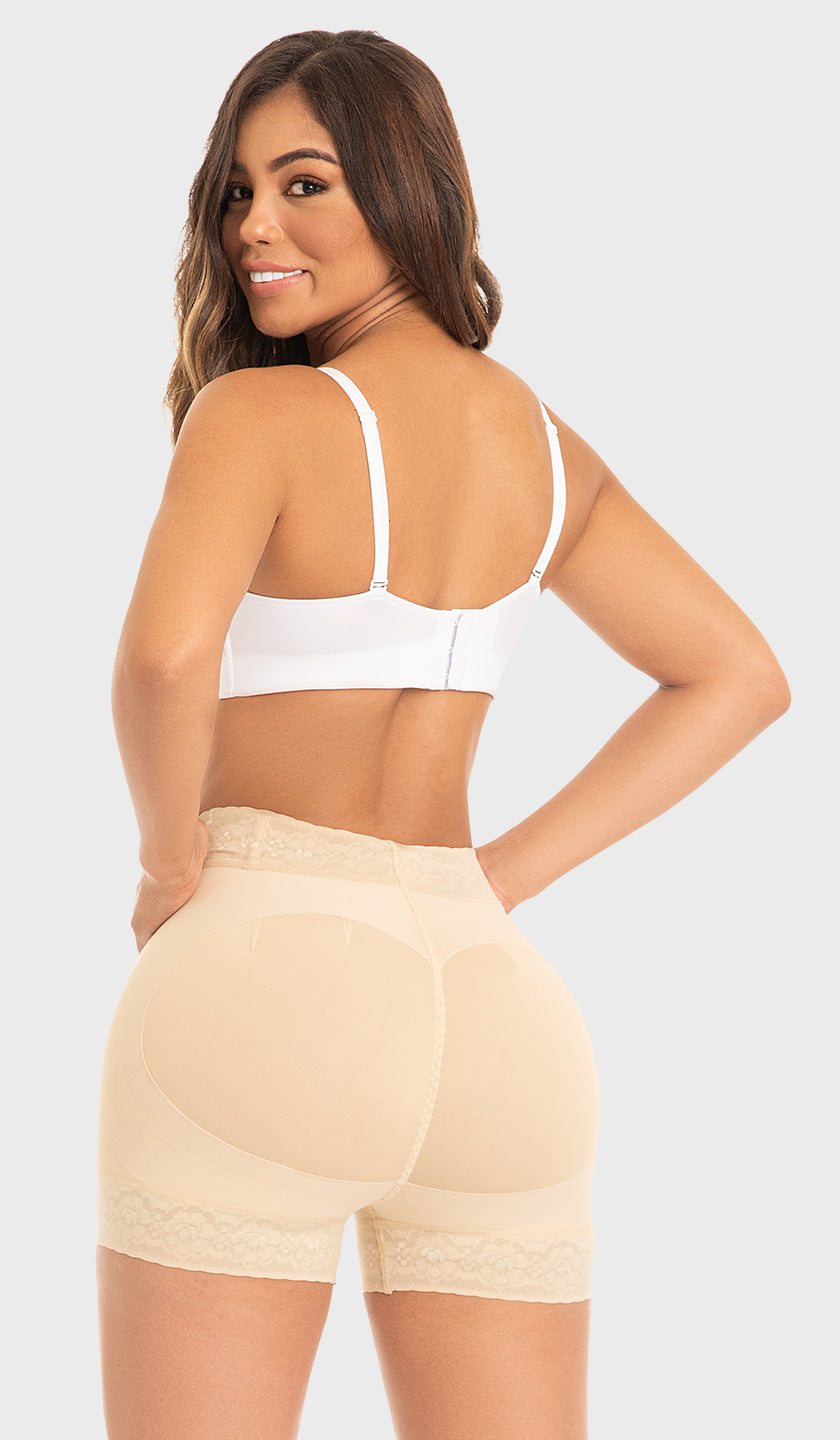 Fajas MYD 0216 Extra high-waisted short stylizes the figure, derriere  Colombian